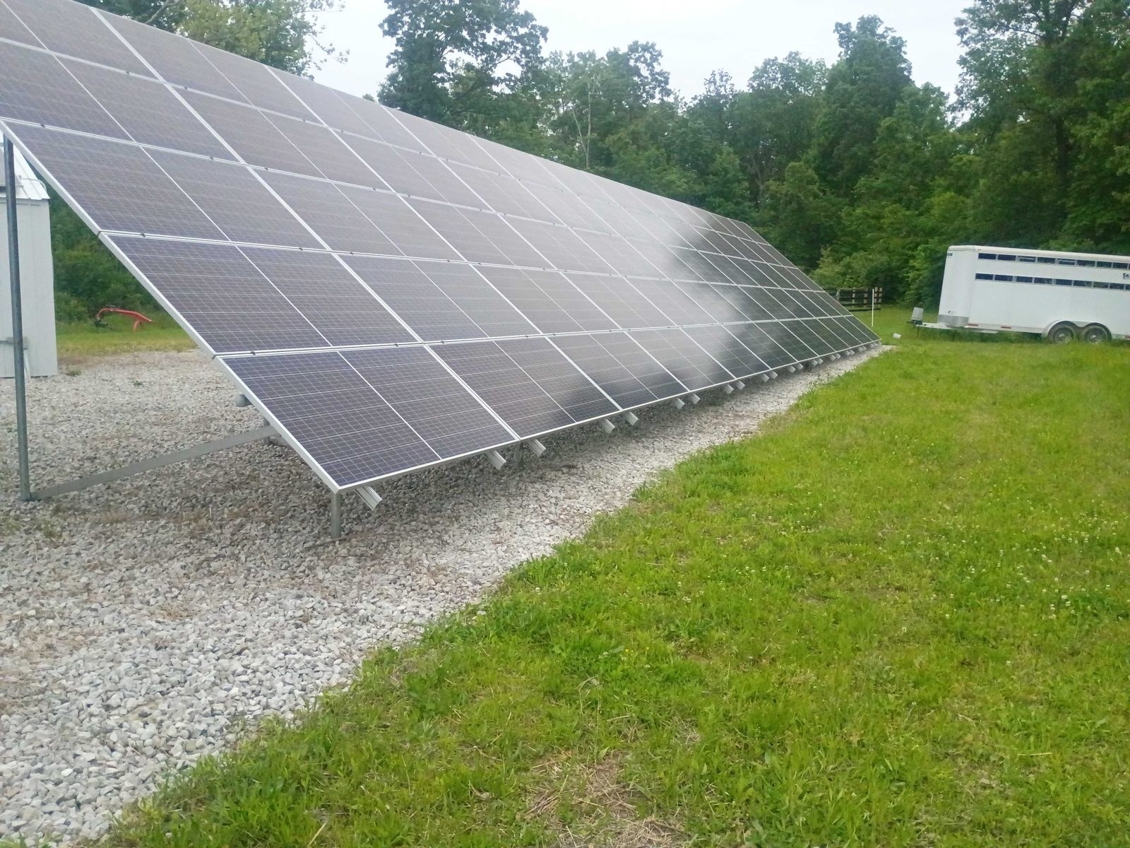 Ground-mount array - rear view