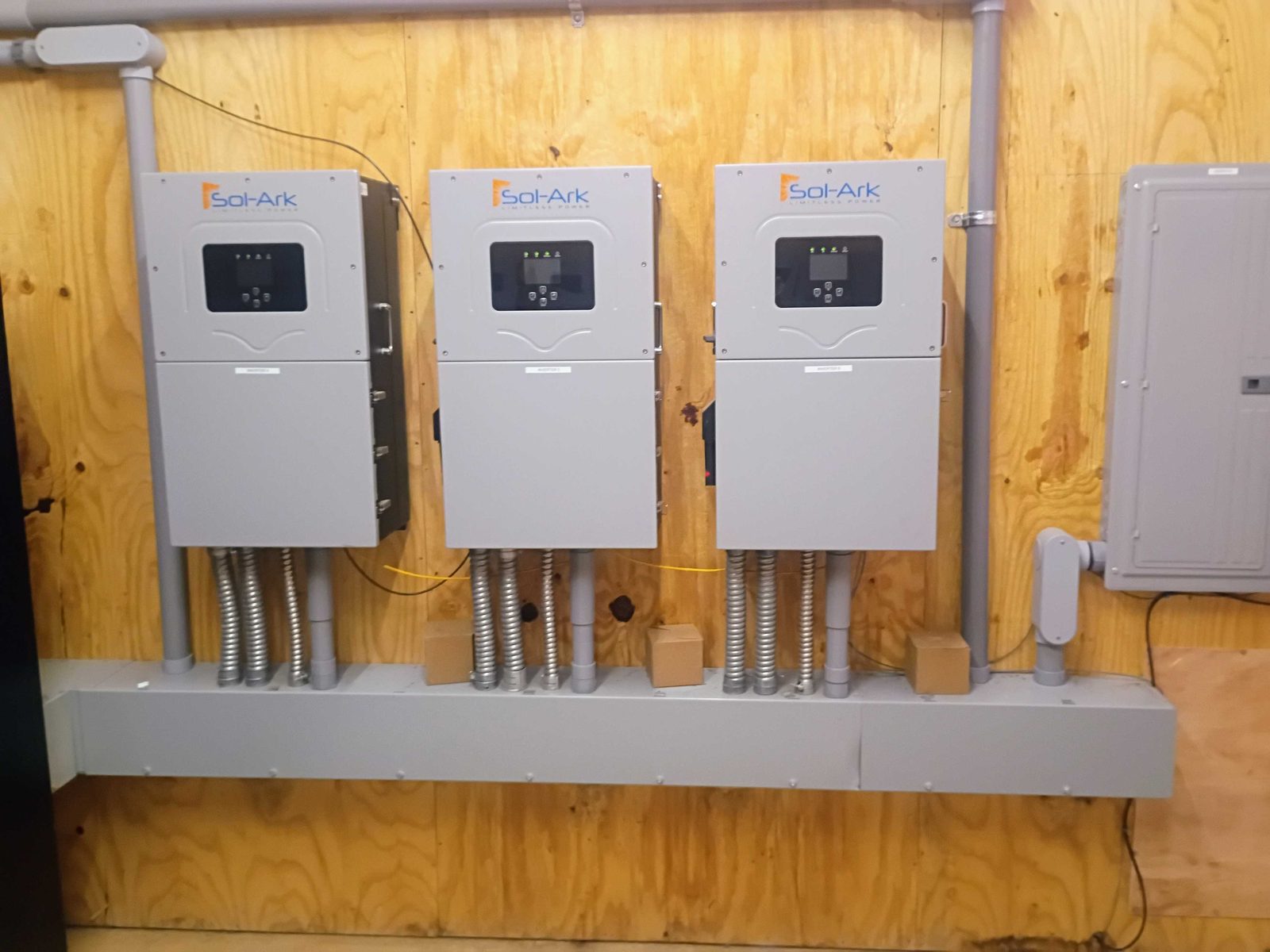 Sol-Ark inverter wall - front view